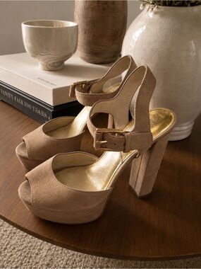 MICHAEL KORS Suede Platform Heels